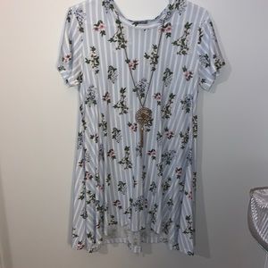 Striped floral dress